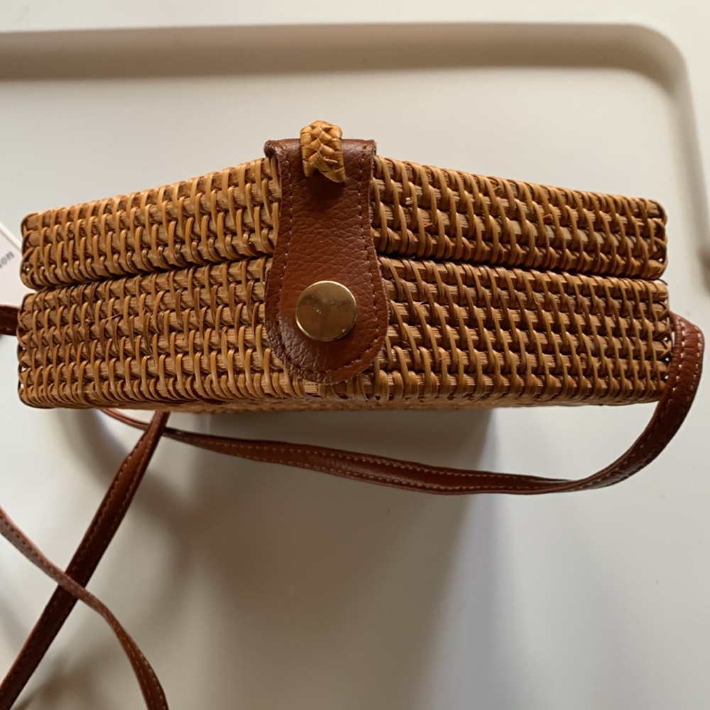 Studio Collection Woven Rattan With Ceramic Tile Accent - Picture 2 of 4